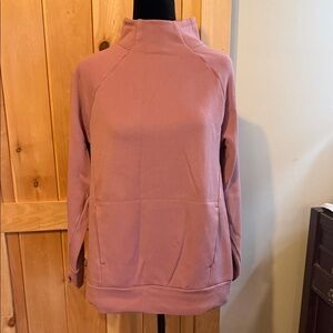 Fabletics Mauve High-Collar Sweatshirt